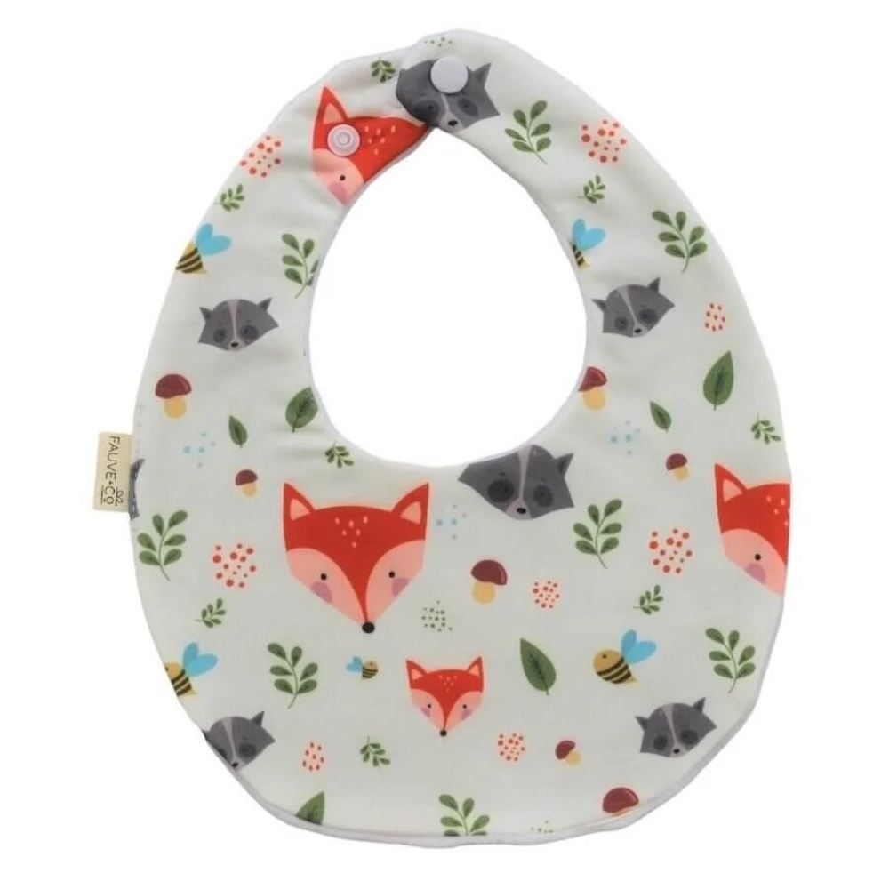 FAUVRE + CO Fox and Friends Baby Bib